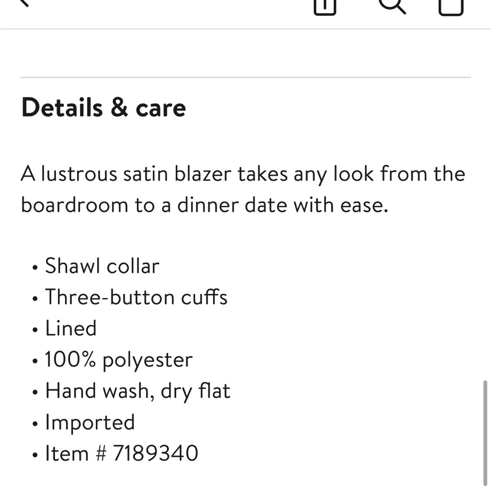 Lustrous Satin Blazer with Collar - Picture 4 of 4